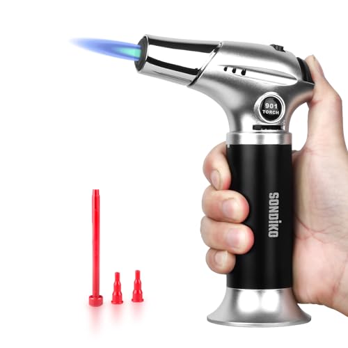 Sondiko Küchenbrenner S901, Flambierbrenner, Nachfüllbarer Feuerzeuge, Lötbrenner mit...