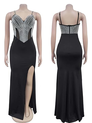 Image of Figdaw Rhinestone Embellished Formal Gowns and Evening Dresses for Women 2026