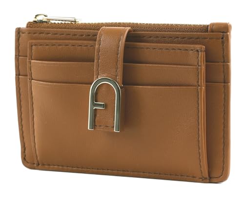 Furla Flow Card Case M Brandy porte-cartes en cuir marron