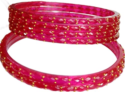 Image of JPS Plain and Glossy Finished Raindrop Glass Bangles Set for Women & Girls | Traditional Ethnic Chudi for Wedding, Party & Regular- Set of 12 Pcs of One Colour | Wedding Special
