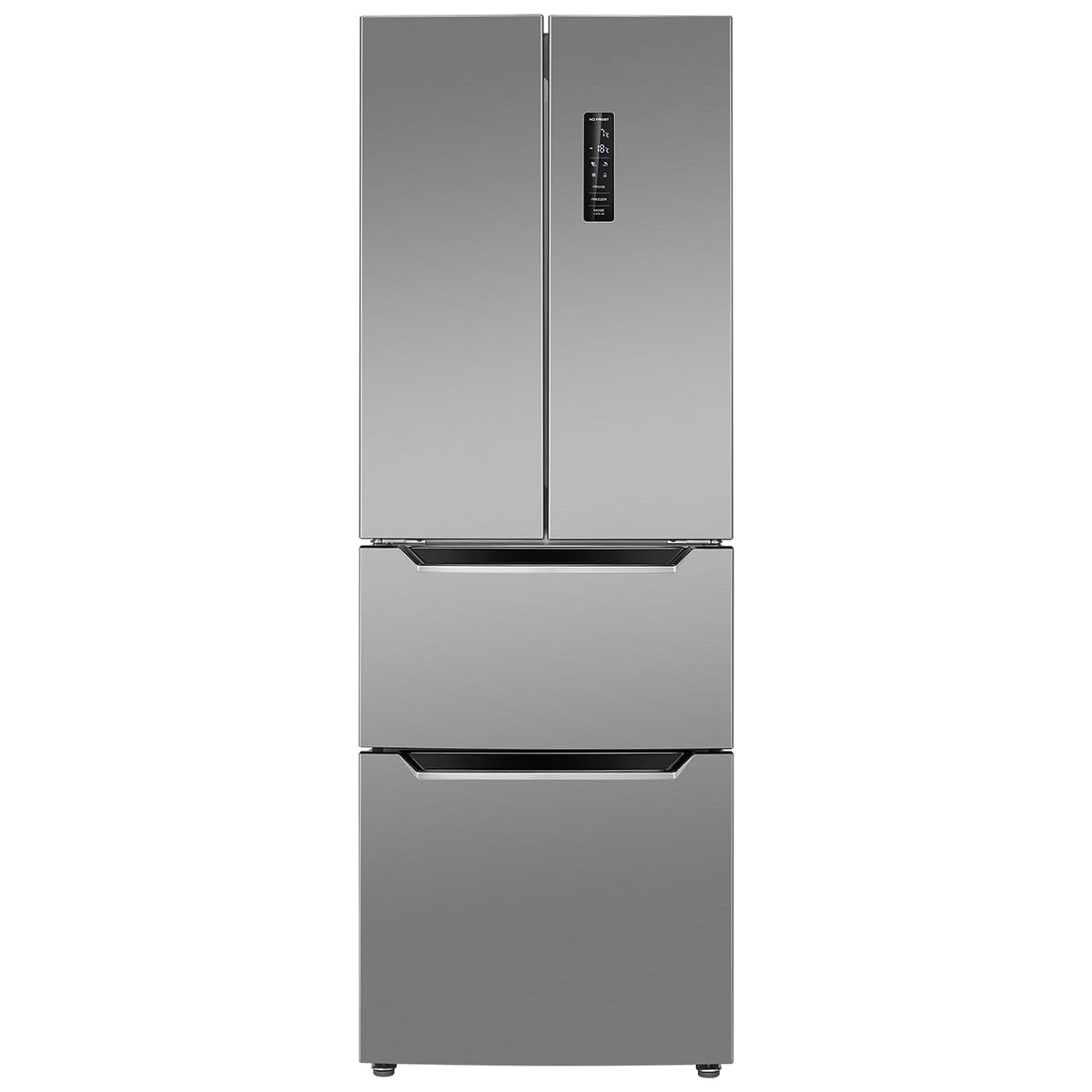 Bomann® Kühlschrank mit Gefrierfach | No-Frost Gefrierteil | 186cm Kühlschrank | 39dB | Kühl Gefrierkombination mit MultiAirflow | 320L | Kühl Gefrierkombination No-Frost | KG 7361 inox