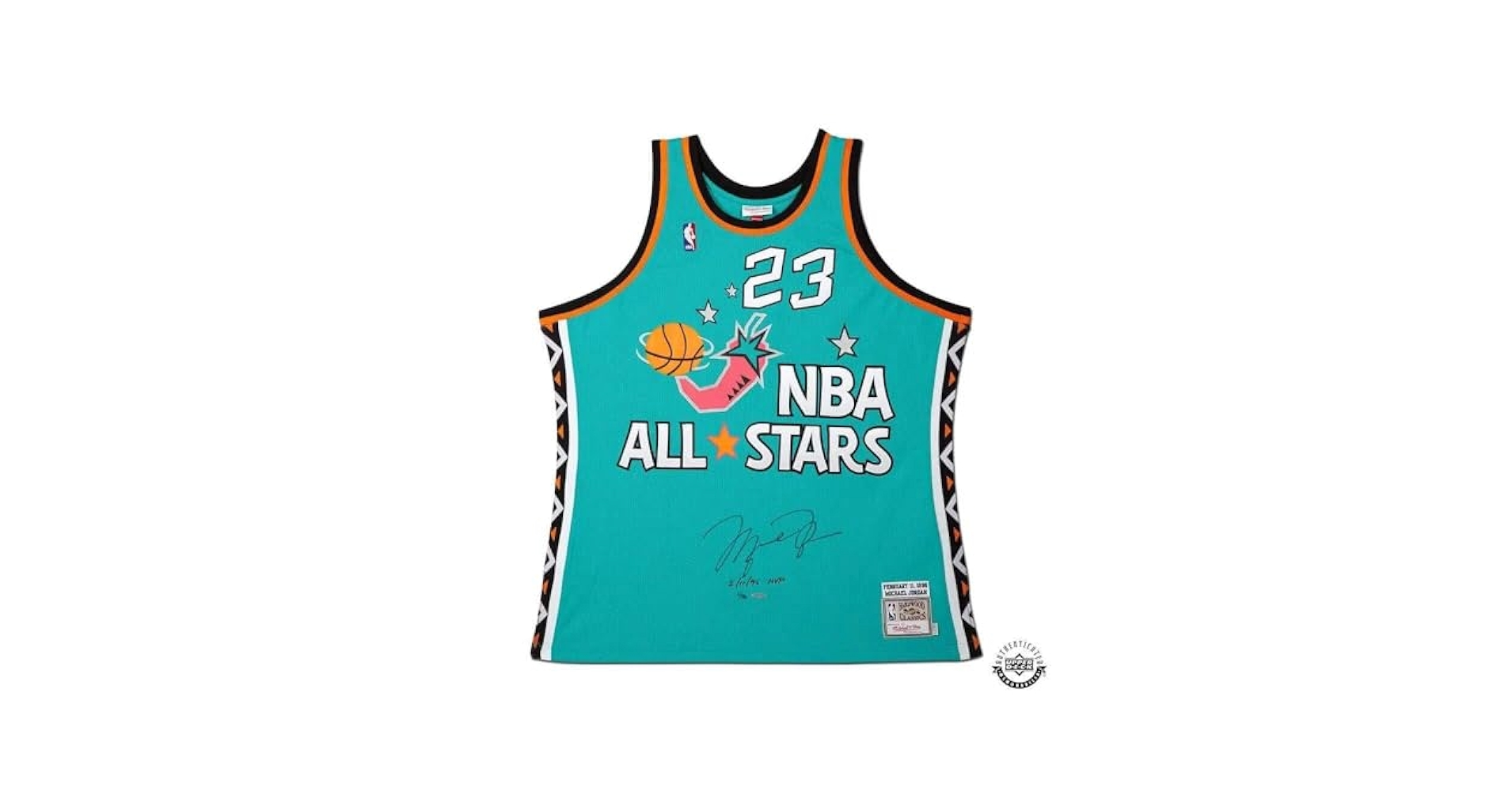 その他 Michel Jordan 1996 NBA ALL STAR Michael Jordan of the Eastern Conference All-Stars cracks a