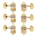 Waverly High Ratio Guitar Tuners with Butterbean Knobs for Solid Pegheads, Titanium, 3L/3R (14060-T)
