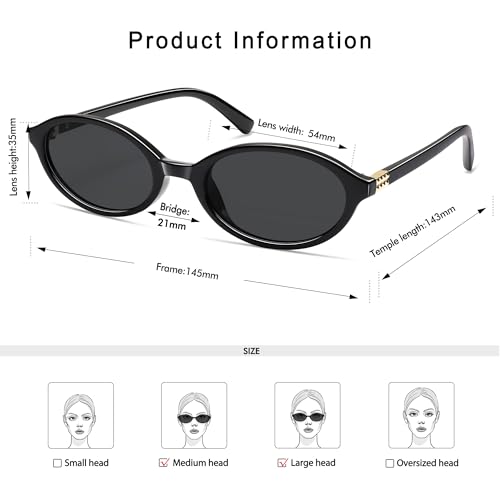 Retro Oval Sunglasses for Women Men Small 90s Trendy Narrow Vintage Fashion Funny Chic Sun Glasses AP3728