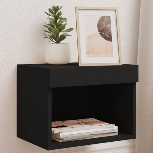 Tables de chevet avec lumières LED et tiroirs intégrés pour un rangement de chambre moderne