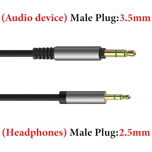 Cable de audio GEEKRIA 2.5mm a 3.5mm de 1.2 m miniatura 3