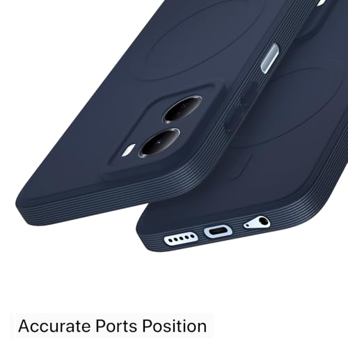 Image of Pikkme Back Cover for Redmi 15A 5G Soft Matte Silicone Mag-Safe Design (Mag-Safe Not Support) Camera Protection | Slim Fit Bumper Cover (Blue)