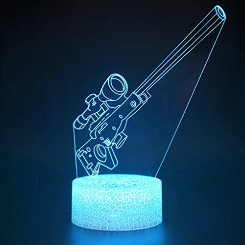 Amazon 要塞夜のライトロケットランチャー変更可能なusbタッチledランプライトlampada 3dビジュアルbulbingランプ子供の部屋の装飾ホリデーライト ロケットランチャー Whatook テーブルランプ 通販