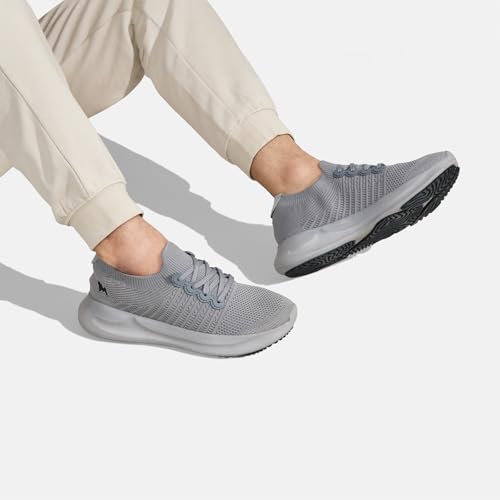 Image of Neeman's Begin Walk Aero Sneakers for Men | Breathable Knit Upper, Lightweight Cushioned EVA Sole | Comfortable Daily Walking & Casual Wear Shoes