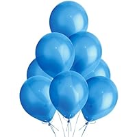 Metallic Blue Balloons 10 Pack, Large 12 Inch Thick Latex Biodegradable Helium Party Balloons for Birthday, Wedding, Baby Shower, Valentine's Day Events Decoration for Balloon Arch Garland
