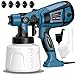 Paint Sprayer, 800W Fence Paint Sprayer with 1400ML Container, Paint Spray Gun with 5 Nozzles and 3 Patterns, HVLP Electric Spray Gun for Fence, Sheds, Cabinet, Walls, Furniture, Ceiling