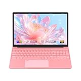 15.6" Slim Laptop, Pentium Gold 6500Y Processor up to 3.4GHz, 16GB RAM, 256GB SSD, FHD 1920×1080 IPS Display, Backlit Keyboard, Portable Notebook for Study & Daily Use (16 GB RAM | 256GB SSD, Pink)