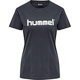 Erwachsener hummel Damen Hmlgo bomulds logo T-shirt Kvinde S/S T Shirt, India Ink, L EU