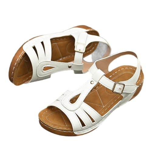 Sandales compensées noires à talon épais style romain chic 36
