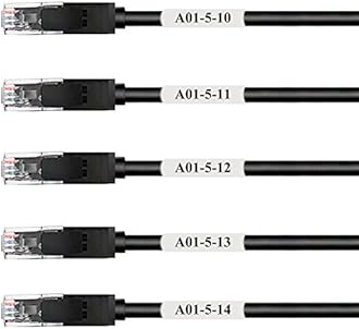 Mr-Label Self-Laminating Wrap Around Cable Labels – Letter Sheet Laser Printer Only – for Wire Marking Identification (50 Sheets (1600 Labels), White)