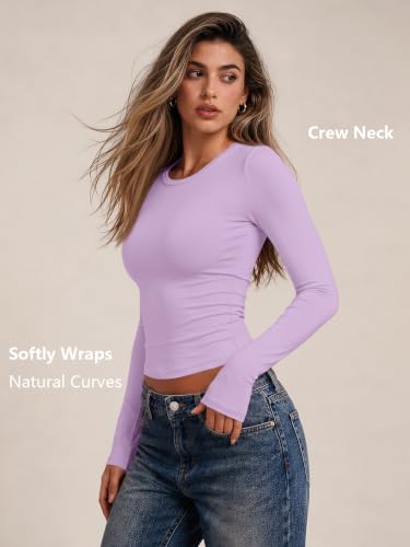 Image of Trendy Queen Womens Long Sleeve T Shirts Fall Fashion Basic Y2K Tops 2026