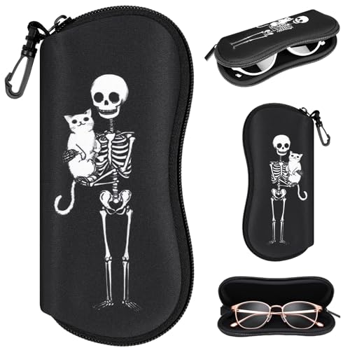 Image of Sunglasses Case with Belt Clip, Ultra Light Neoprene Zipper Soft Padded Glasses Case for Women Men
