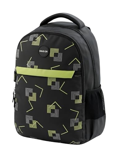 Image of Printed Backpack for School, Office & College | Polyester Turquoise Tuition Case for Adults| Comfortable Bags for Girls & Boys | Carry-On with Bottle Holder Pocket - 2 Main Compartments