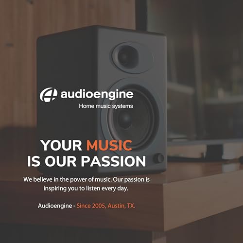 Audioengine A5+ Powered Bookshelf Speakers - Premium 150W Stereo Speakers for Music, Gaming, Turntables, Home Theater Systems - Powerful Studio Monitors