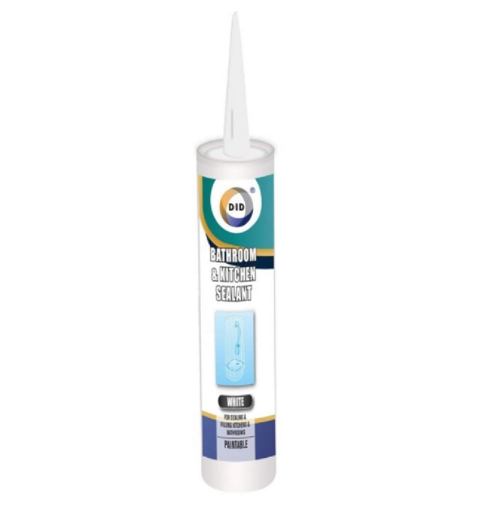 2 Pack Cartridge Tubes - Bathroom & Kitchen Silicone Sealant 280ml