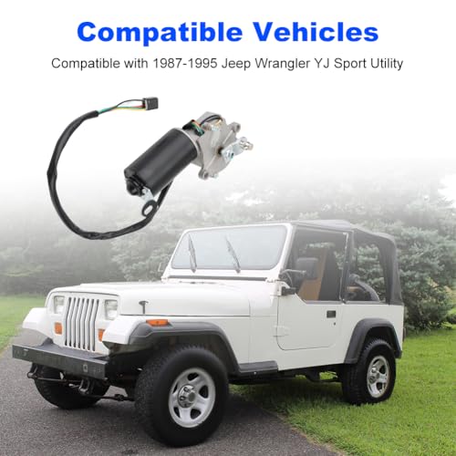 Image of Front Windshield Wiper Motor 5-Pin Compatible with Jeep Wrangler YJ