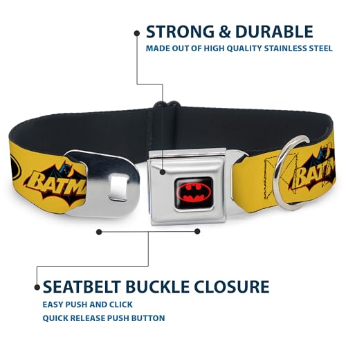 Buckle-Down BMC Batman schwarz/gelb Hund Halsband