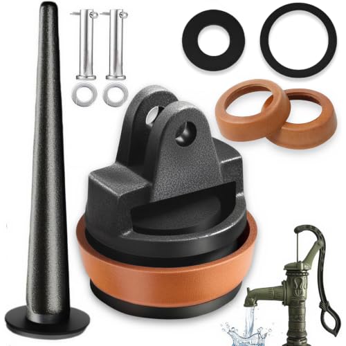 YUJUVI Ersatzkolben für Schwengelpumpen Typ 75 mit Nasenstechventil Bolzen Satz Kolben Komplett für Wasserpumpen Typ 75 mit Zusätzlichem Dichtungsring komplett Gartenpumpe Handschwengelpumpe Handpumpe