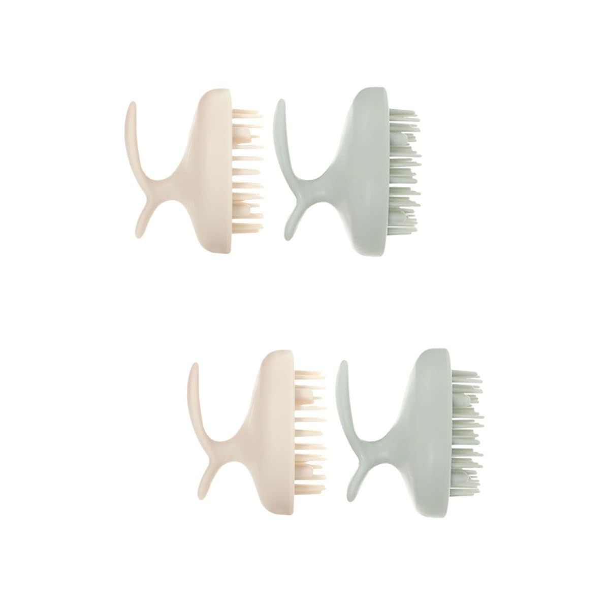 2 Set Massaggiante Per Capelluto Strumento Per E Lavaggio Dei Design Creativo E Morbido Per Uso E Personale 2 Pezzi * 2