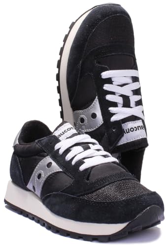 Saucony Jazz Original Vintage, Scarpe da ginnastica Uomo, Black Silver White, 45 EU - 7