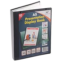 A5 Sichtbuch Urkundenmappe 40 Taschen Displayordner mit Kunststofftaschen Präsentationsmappe mit Kunststoffhüllen Polly Pocket Ordner Aktenordner (A5 Größe - 40 Hüllen - 80 Ansichten - 1 Sichtbuch)