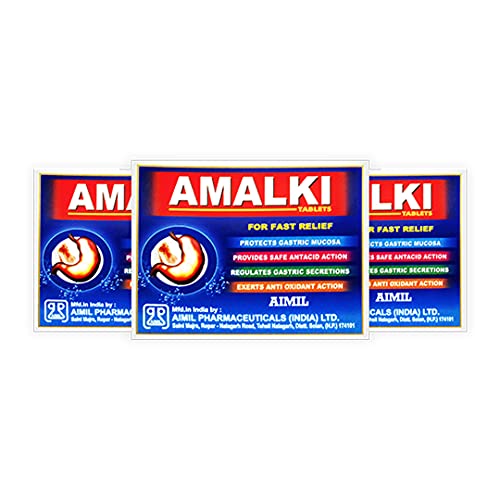 Image of AIMIL Amalki Tablets - 30 Tablets (Pack of 3) | For Hyperacidity, Gut Reflux, and Heart Burn | Fast Relief