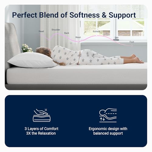 Avenco Twin Mattress, 5 Inch Twin Size Mattress for Kids, Gel Memory Foam Mattresses for Cooling Night Sleep & Pressure Relief, Colchones Fiberglass Free CertiPUR-US Certified - Thumbnail 7