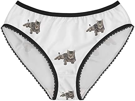 Grey Tabby Cat Panties, Grey Tabby Cat Underwear, Briefs, Cotton Briefs, Funny Underwear, Panties For Women