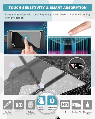 Image of CDEFG for 2025 2026 Toyota 4Runner Tacoma Screen Protector 8-Inch, Tempered Glass for 2024-2026 Tacoma /2025 2026 4Runner Camry Accessories 8 inch Touchscreen Screen Cover Anti Fingerprint 9H Hardness