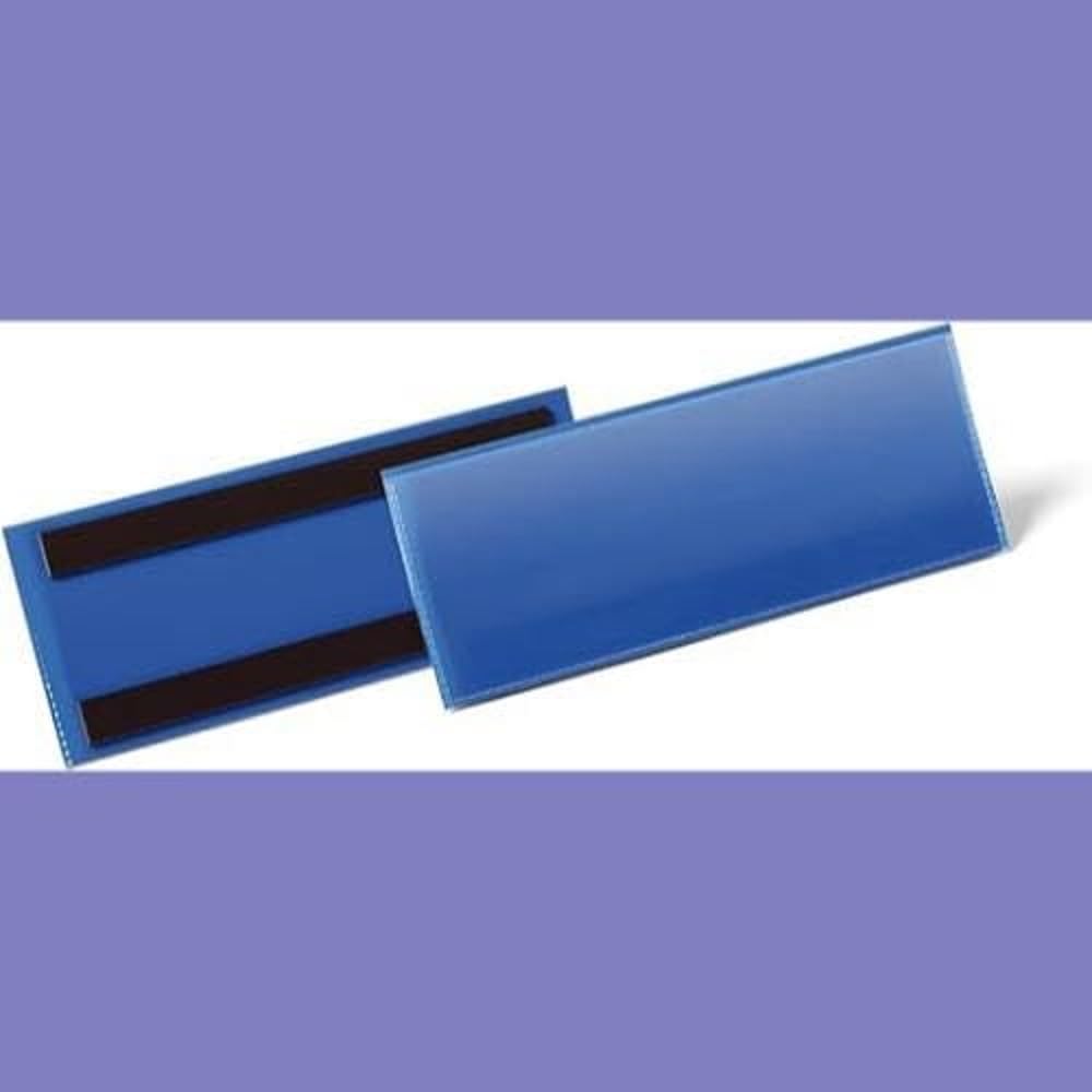 Durable 175707 Tasche con Bande Magnetiche, 1/2 A5 Orizzontale, Confezione da 50 Pezzi, Blu