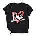 Imagen de Camiseta para mujer con estampado de San Valentín para parejas como regalo romántico con manga corta diseño a juego