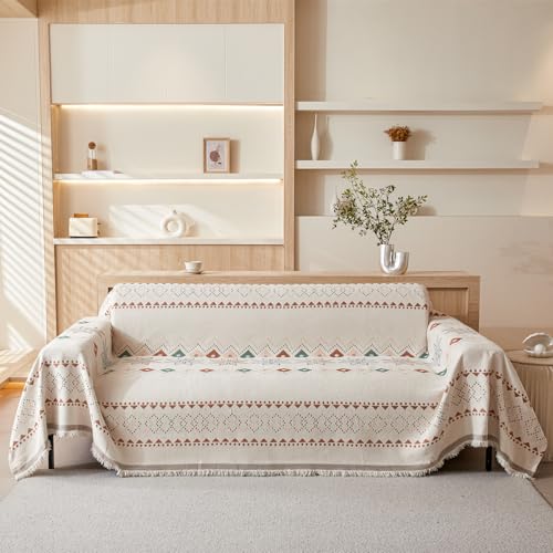 Couverture de canapé boho chic 180x180cm contre l'usure et les taches