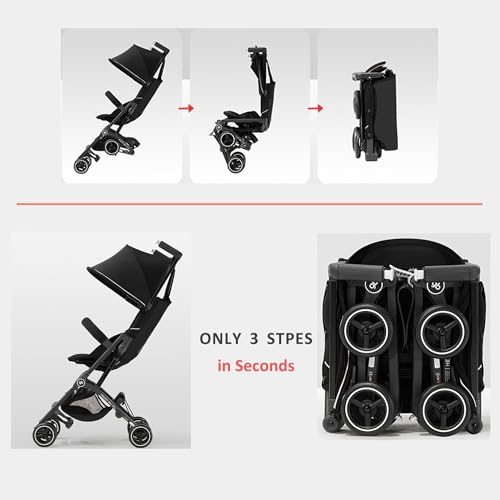 Image of gb Pockit+ All-Terrain, Ultra Compact Lightweight Baby pockit Travel Stroller for Babies & Toddlers, Carry-On Flight Luggage Compliant, Dark Blue