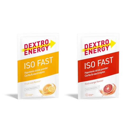 DEXTRO ENERGY ISO FAST RED ORANGE (12x56g Sachets) - Hypotones Elektrolyt Pulver mit Natrium, Magnesium, Kalium und Chlorid, schnelle Kohlenhydrat und Mineralstoff Versorgung, Glutenfrei, Laktosefrei – Bild 6