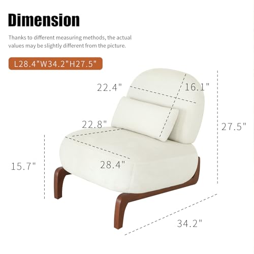 Sillón Plegable Terciopelo Blanco Cómodo miniatura 2