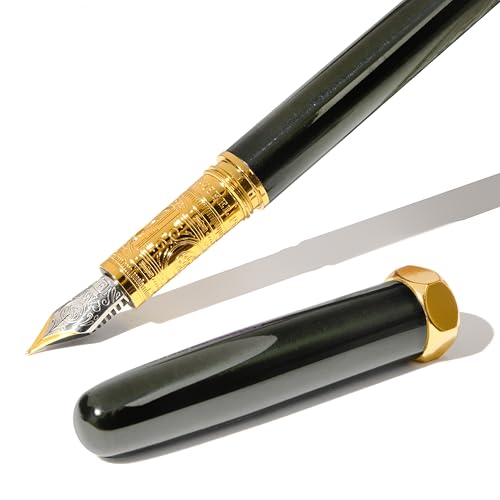 Image of Ferris Wheel Press | Bijou Fountain Pen | Echoes of Eaton | Double Gold Plated, Sapphire Lacquer Finish | Two-Tone Steel Nib | Medium Nib