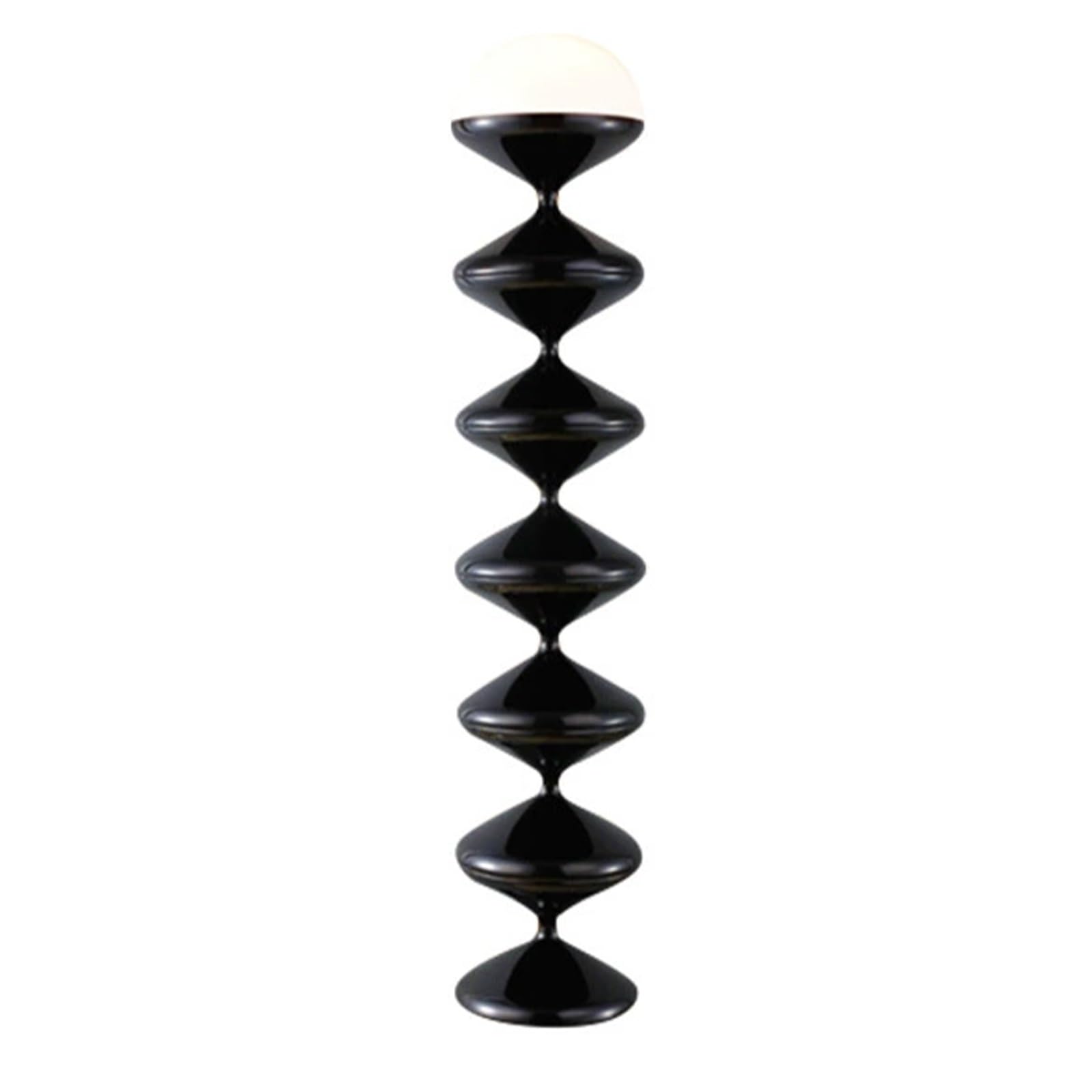 ATAPNLNMTZ Modern Floor Lamp, Tall Standing Light with Dome Glass Shade, 3 Color Temperatures, Stand up Lamps for Living Room, Bedroom(Black)