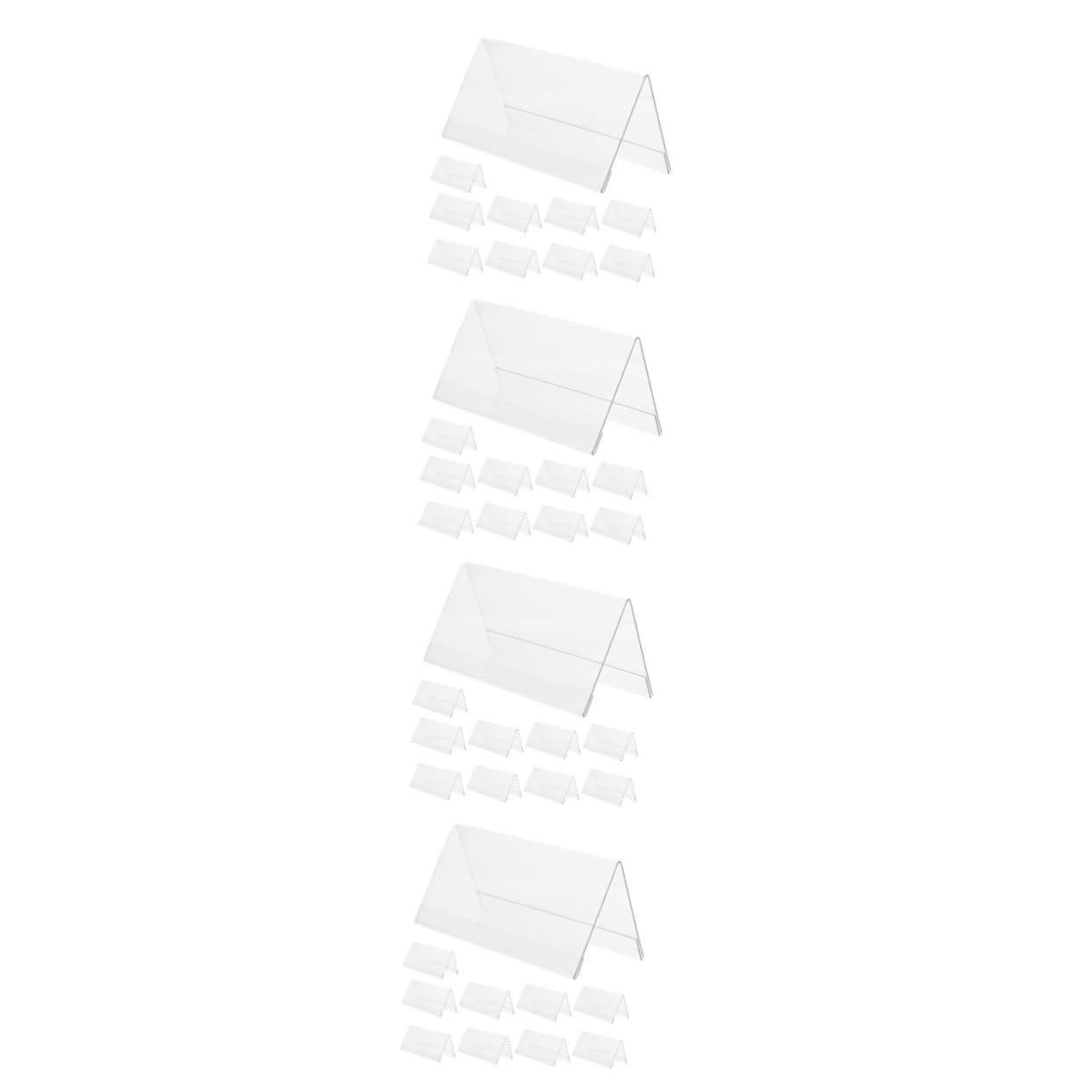 TOPBATHY 40 Pièces Panneau d'affichage Acrylique Marque-Places de Mariage Supports de Table pour Les nombres Support d'assise Clair Plaque signalétique du Bureau Marque-Places nominatifs
