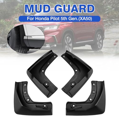 Image of Autorder Mud Flaps for 2023-2025 2026 Honda Pilot Accessories Splash Guards Mudflap Fender Flares Front and Rear Mud Guard Set 4PCS