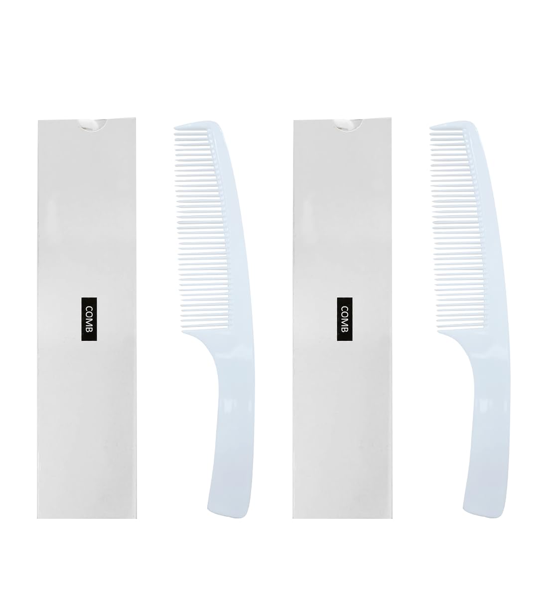 Clayherbs (100 Pcs) Individually Wrapped Combs Disposable Combs Plastic Travel Comb Hair Combs for Hotel Shelter Homeless Charity Church Nursing White Comb-image-25