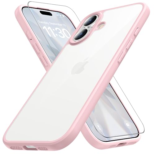 Amazon.co.jp: iPhone17 用 ケース ピンク 耐衝撃 ガラスフィルム付き