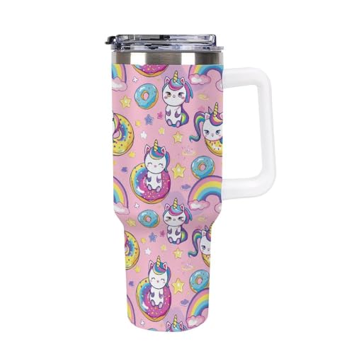 Vaso de 40 onzas con unicornio para mantener tus bebidas perfectas todo el día