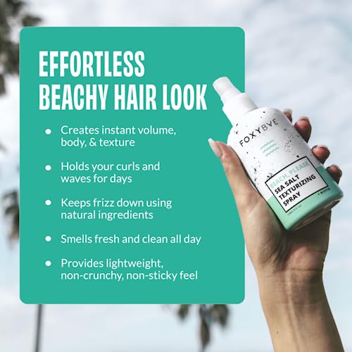 Foxybae MRMDSLT-8OZ Sea Salt Spray - Texture Spray For Hair Texturizing & Volumizing With Biotin For Growth & Thickening - Wavy Hair Products thumb #1
