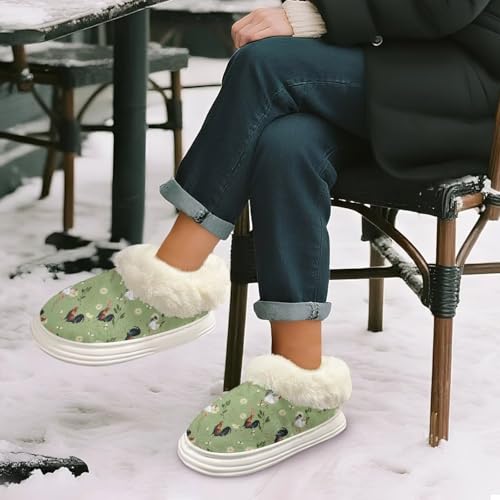 Warm Comfy Memory Foam Slippers for Womens Thick Sole Flannel Platform Slippers for Indoor Outdoor 5