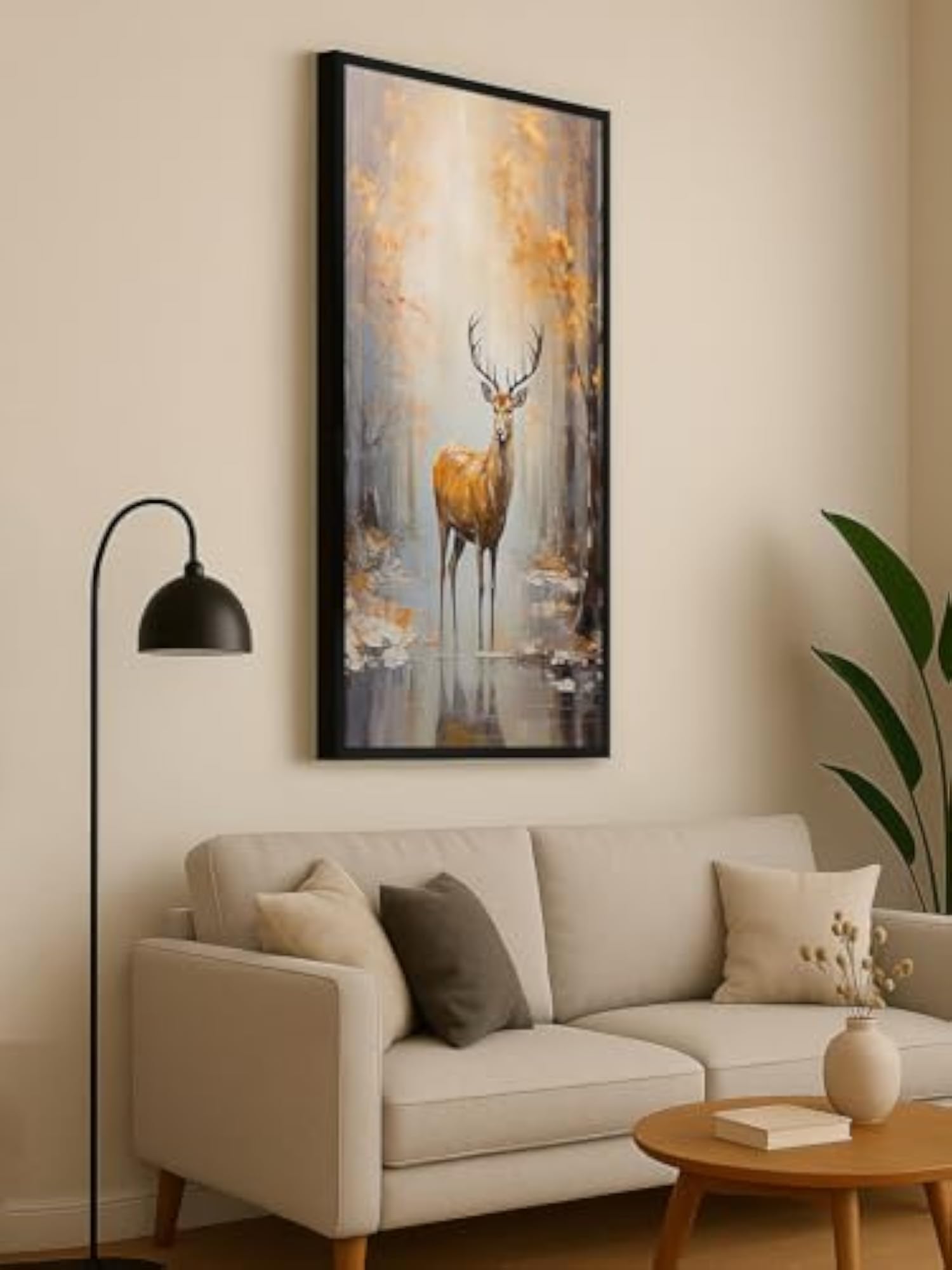 Large Framed Deer Wall Art